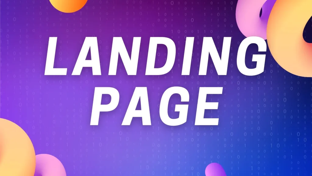 landing page section